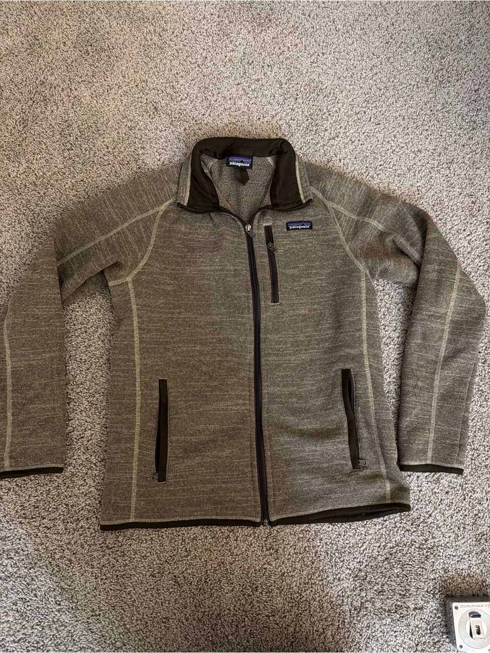 Patagonia Men's Full-Zip Jacket in beige. No size tags likely s/m